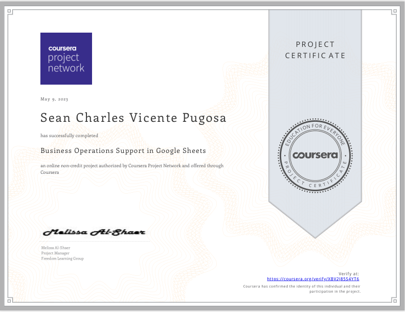 certificate
