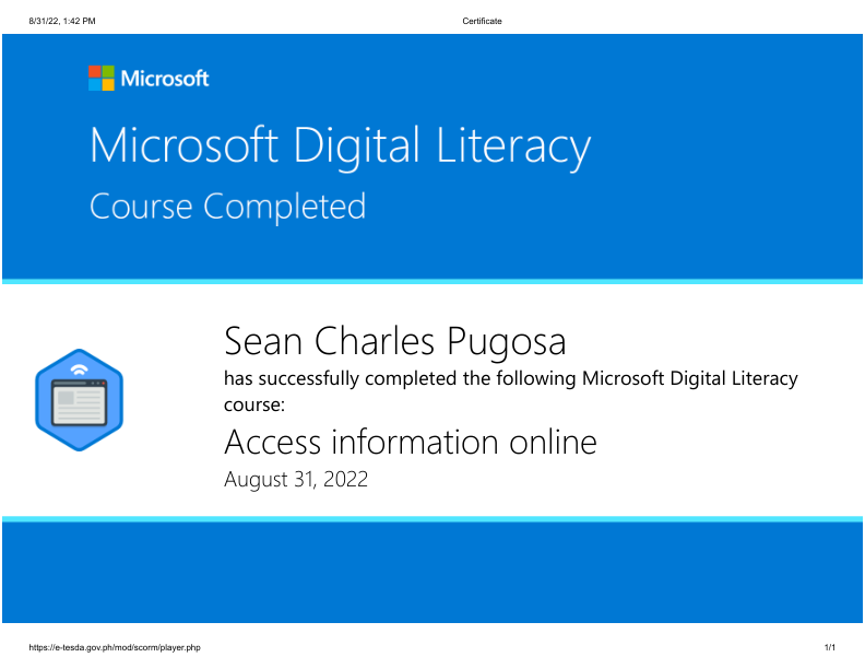 certificate