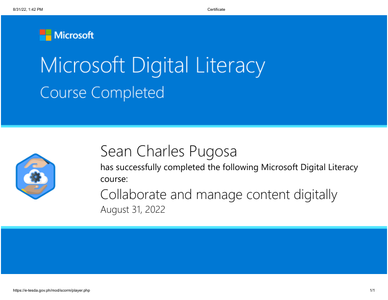 certificate