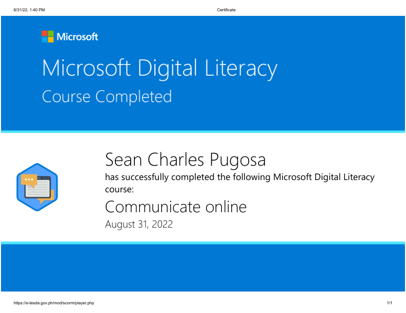 certificate
