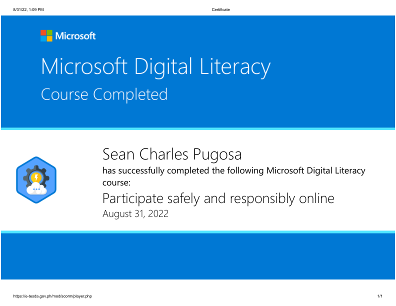 certificate