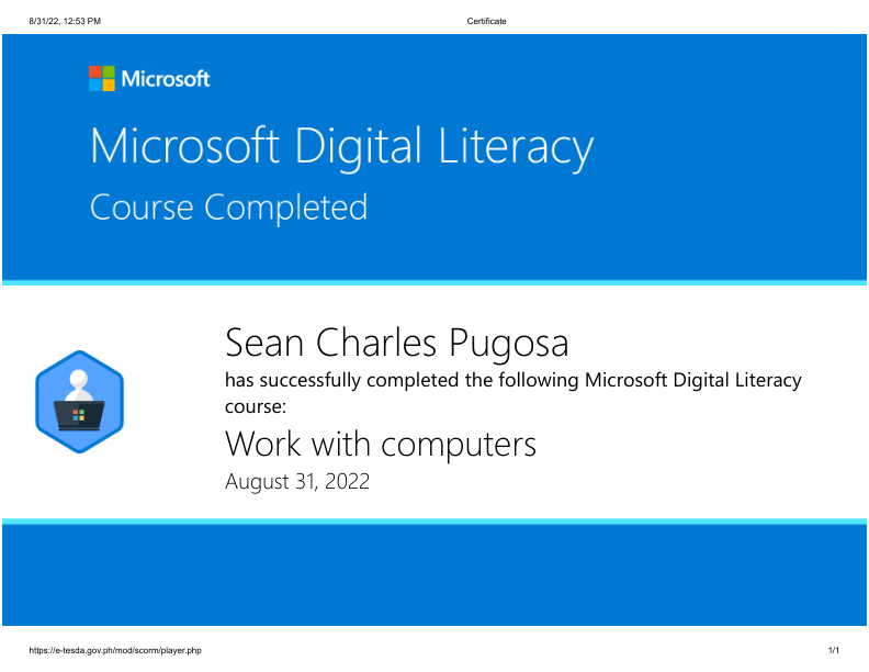 certificate