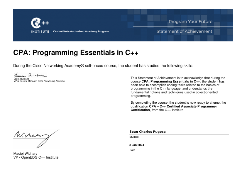 certificate