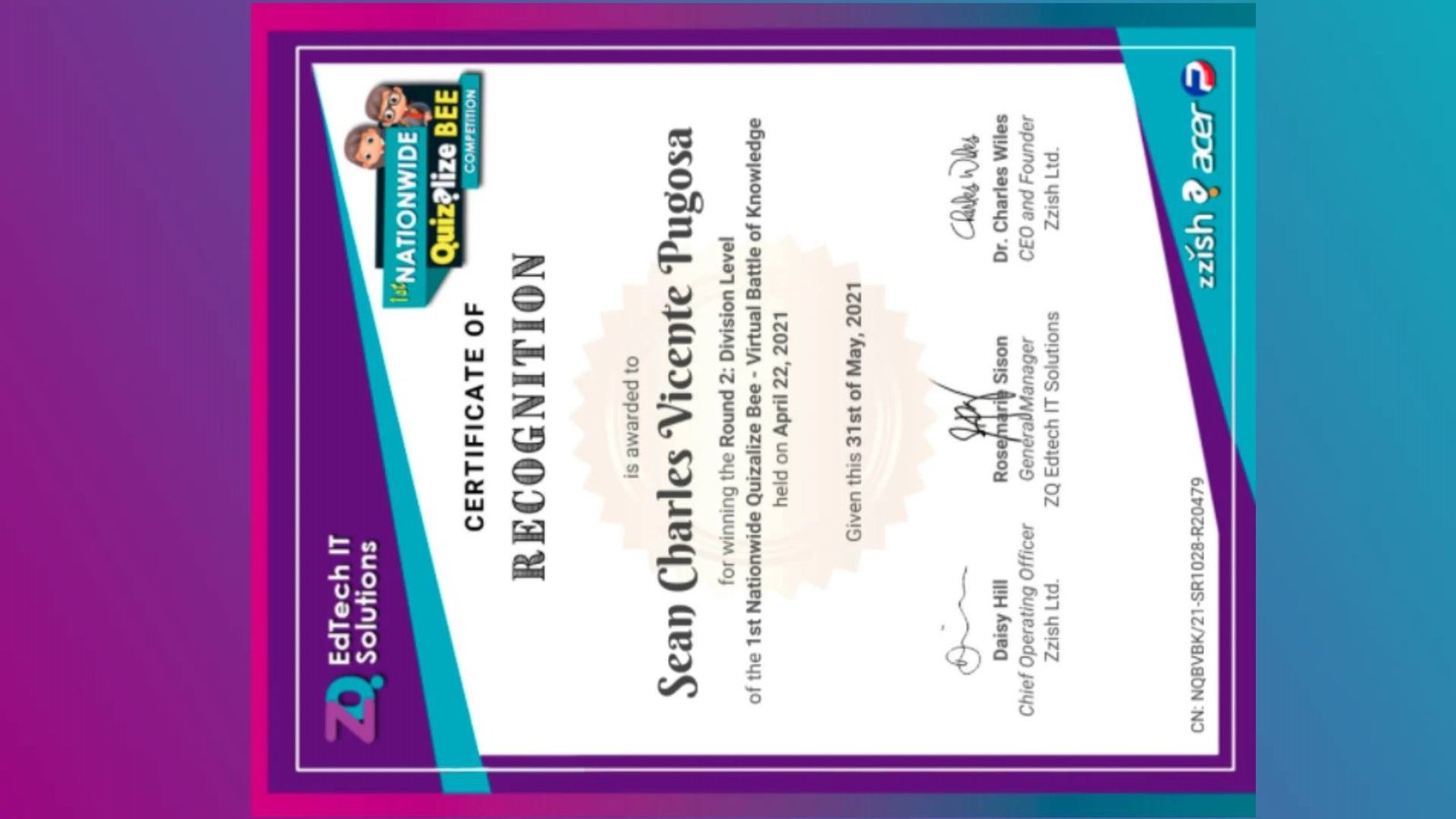 certificate