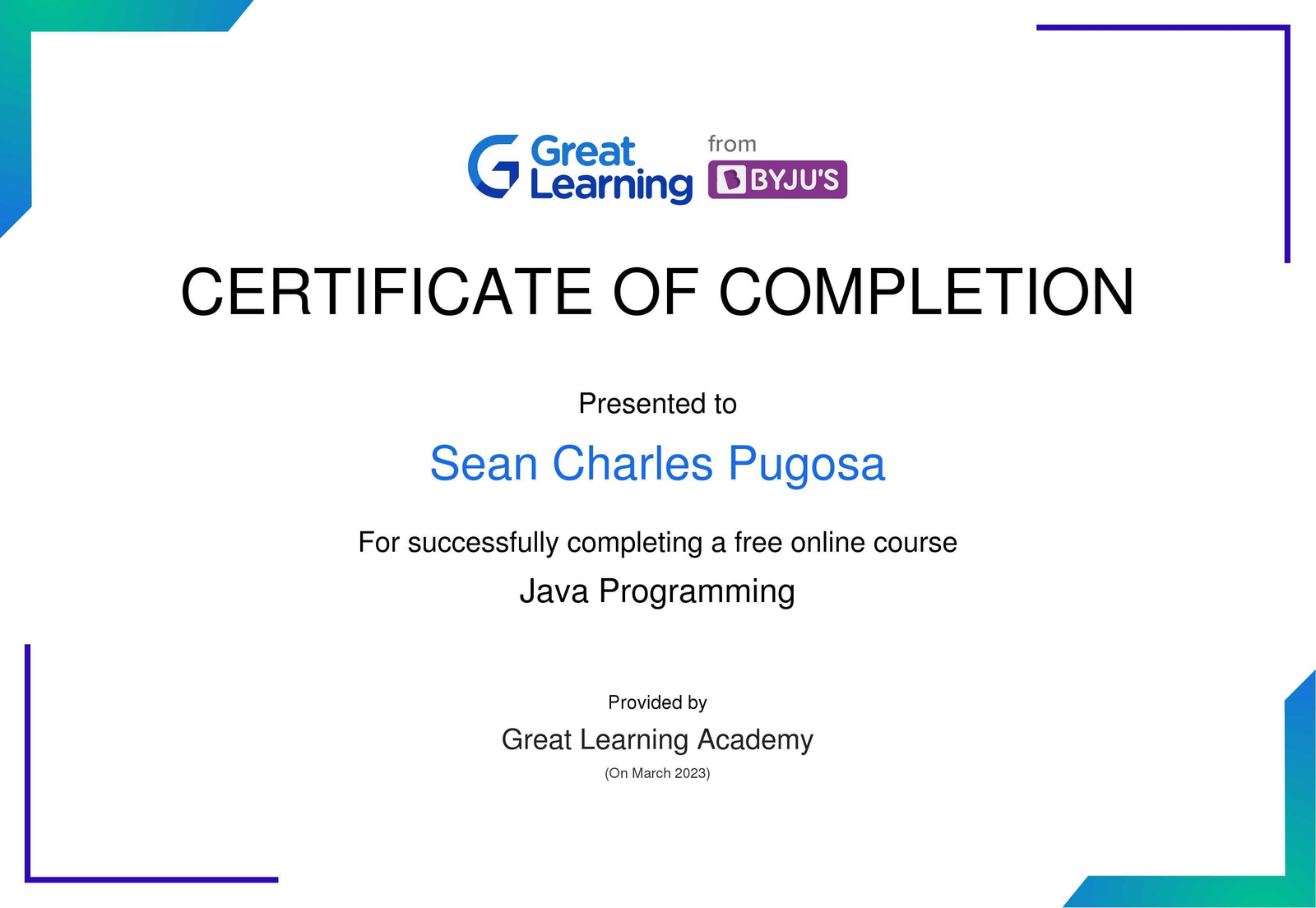 certificate