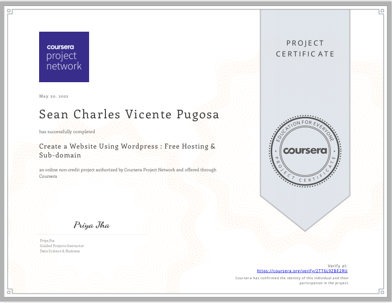 certificate