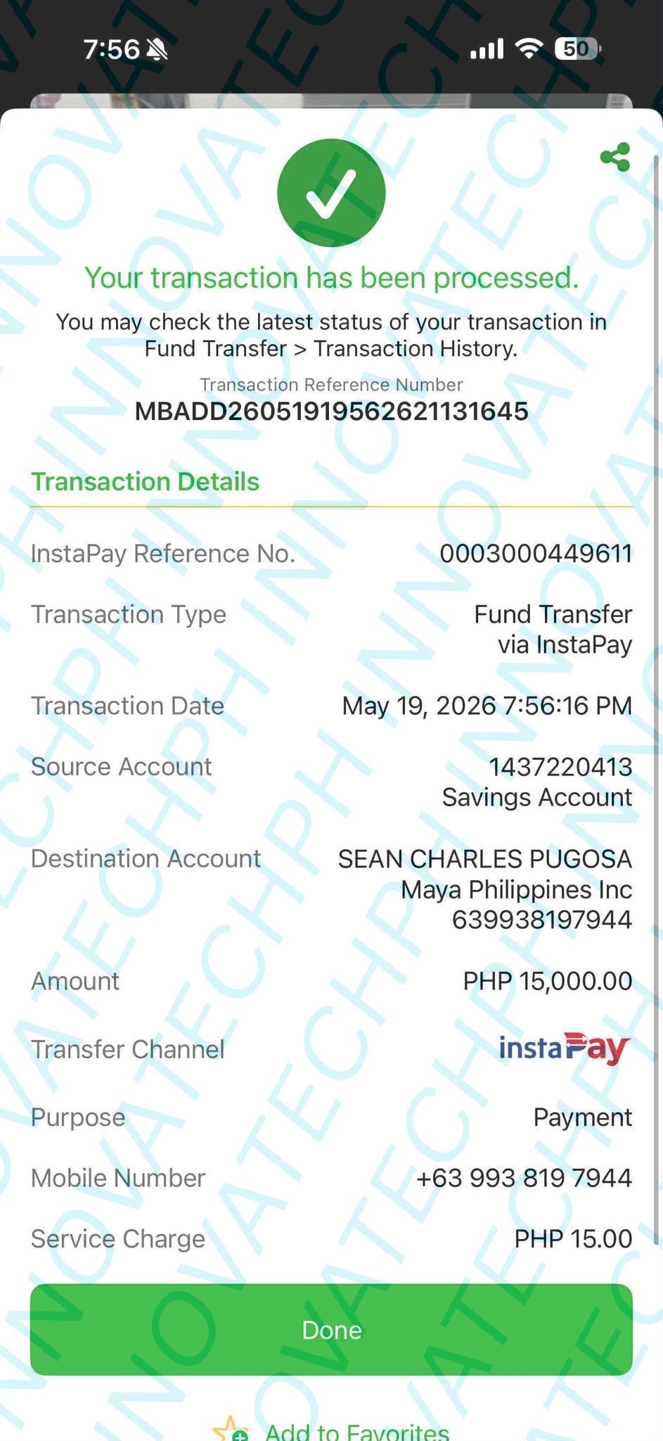 Receipt Proof