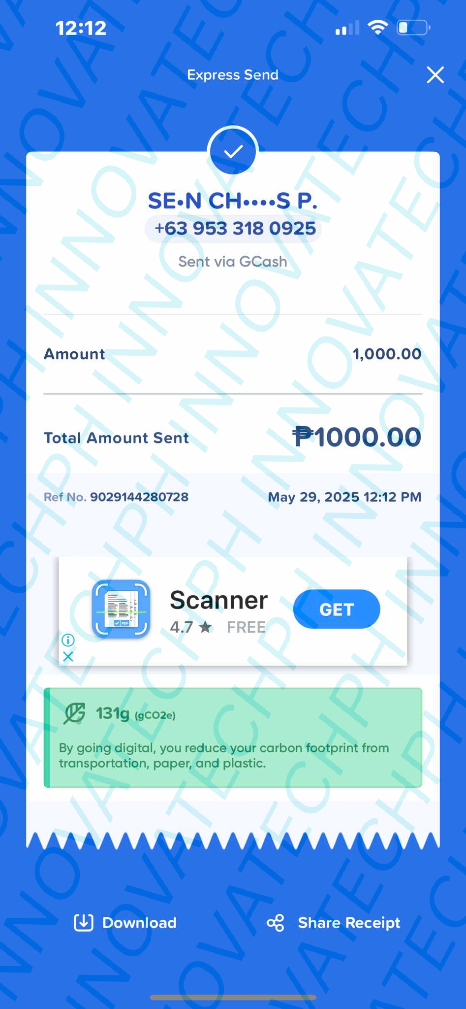 Receipt Proof